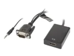 LANBERG AD-0021-BK adapter VGA F + audio 3.5mm -> HDMI F 20cm
