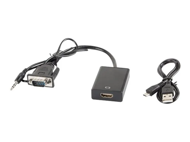 also-ad-0021-bk LANBERG AD-0021-BK adapter VGA F + audio 3.5mm -> HDMI F 20cm