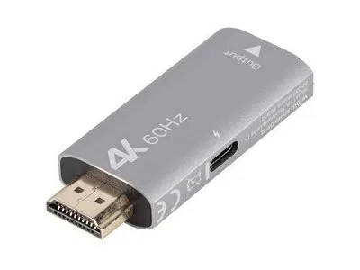 LANBERG Adapter HDMI M -> Displayport F 4k Silver