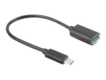 LANBERG AD-UC-UA-04 adapter USB TYPE-C M – USB Type-A F 15cm Black