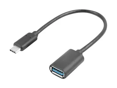LANBERG AD-UC-UA-04 adapter USB TYPE-C M – USB Type-A F 15cm Black