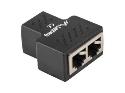 LANBERG ADS-RJ45-2RJ45-OS RJ45 inline couler Spliter RJ45->2XRJ45 Shielded