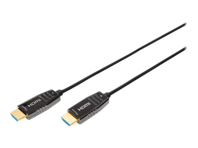 also-ak-330126-150-s ASSMANN HDMI AOC Hybrid-fiber connection cable Type A M/M 15m UHD 8K60Hz CE gold bl