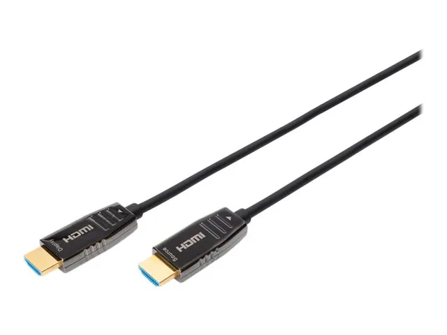 also-ak-330126-300-s ASSMANN HDMI AOC Hybrid-fiber connection cable Type A M/M 30m UHD 8K60Hz CE gold bl