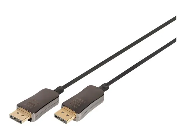 also-ak-340107-200-s ASSMANN DisplayPort AOC Hybrid-fiber connection cable M/M 20m UHD 8K60Hz CE gold bl