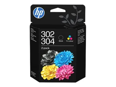 HP 302/304 Tri-color/Black Ink Cartridge 2-Pack