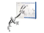 LOGILINK BP0043 – Dual alumium monitor desk mount.13-27. max. 9 kg