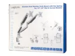 LOGILINK BP0043 – Dual alumium monitor desk mount.13-27. max. 9 kg