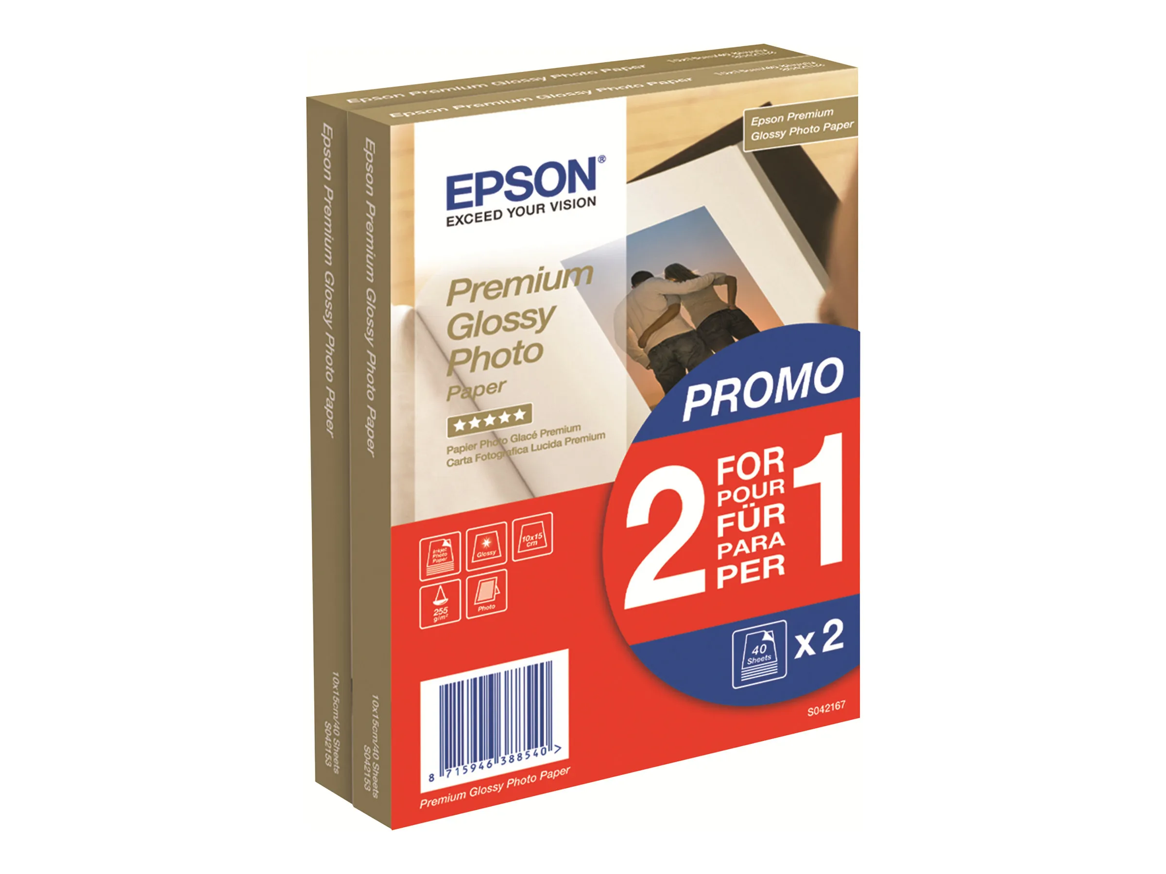 also-c13s042167 EPSON Photopaper premium glossy 100x150mm 255g/qm 80sheet
