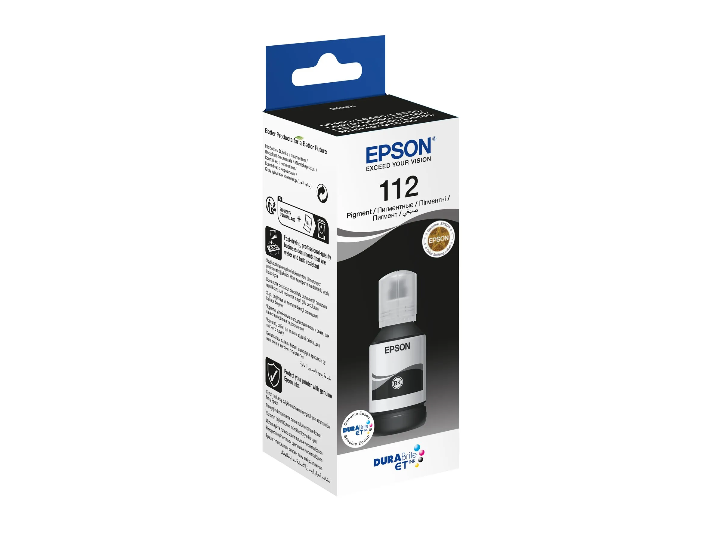also-c13t06c14a EPSON 112 EcoTank Pigment Black ink bottle