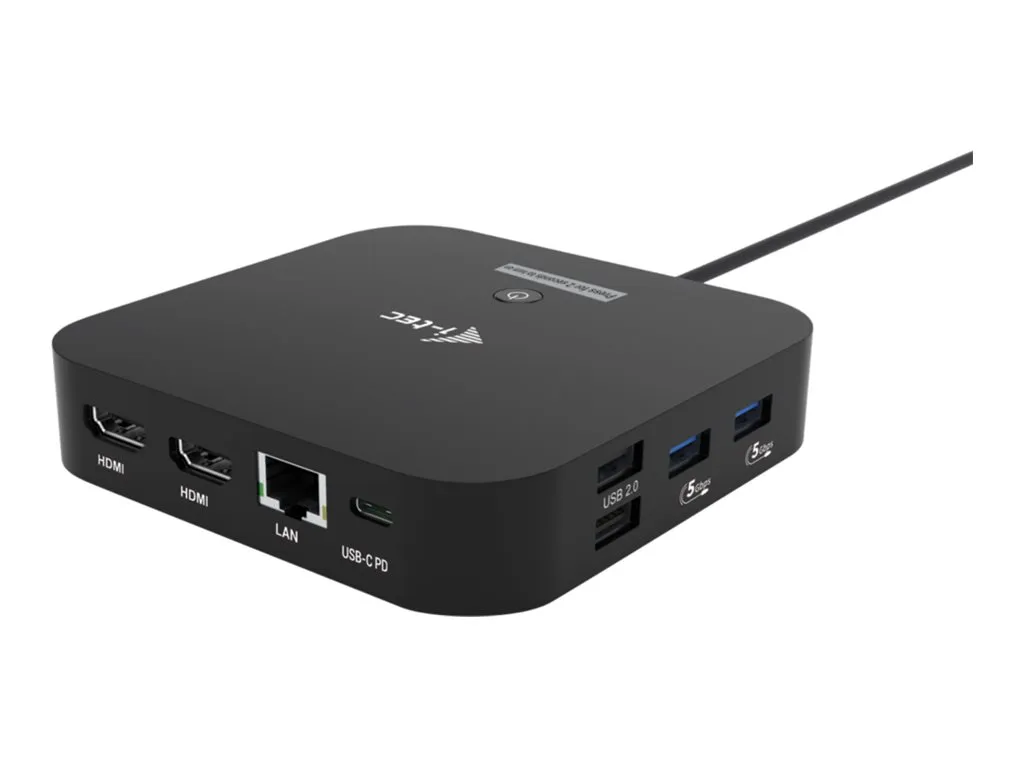 also-c31dualhdmidockpd I-TEC USB-C Dual HDMI DS 2x HDMI 1x GLAN 2x USB-A 3.2 2x USB 2.0 1x USB-C Gen2 1x USB-C Gen1 1x Audio/Mic Jack 1x 100W USB-C PD