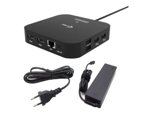 I-TEC USB-C Dual HDMI DS 2xHDMI 1xGLAN 2xUSB-A 3.2 2xUSB 2.0 1xUSB-C Gen2 1xUSB-C Gen1 1xAudio/Mic Jack 1x100W USB-C PD+Charger 100W