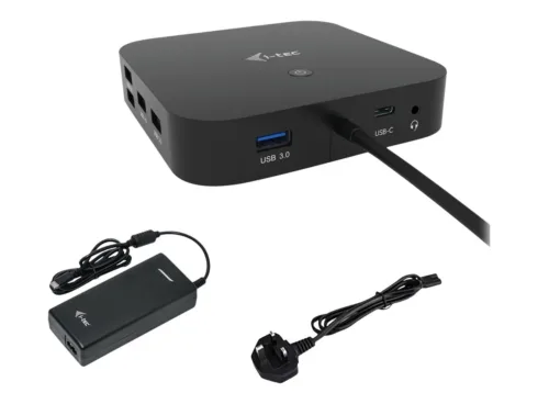 I-TEC USB-C Dual Display MST DS 1x DP 1x HDMI 1xGLAN 3xUSB 3.0 2xUSB 2.0 1xUSB-C-Datei 1xAudio/Mic Jack 1x100W USB-C PD+Charger 112W