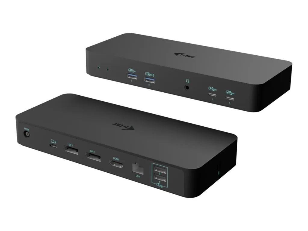 also-c31intgtri4kdocpd I-TEC USB-C Intelligent Triple Display Docking Station 1xHDMI 2xDP 1xGLAN 2xUSB-C Gen2 2xUSB-A Gen2 2xUSB-A Gen1 1xAudio/Mic PD 100W