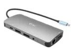 I-TEC USB-C Metal Nano Dock 2xDP 1xHDMI 1xGLAN 1xAudio/Mic 2xUSB 3.1 2xUSB 2.0 1xUSB-C Data 1xUSB-C 100W PD