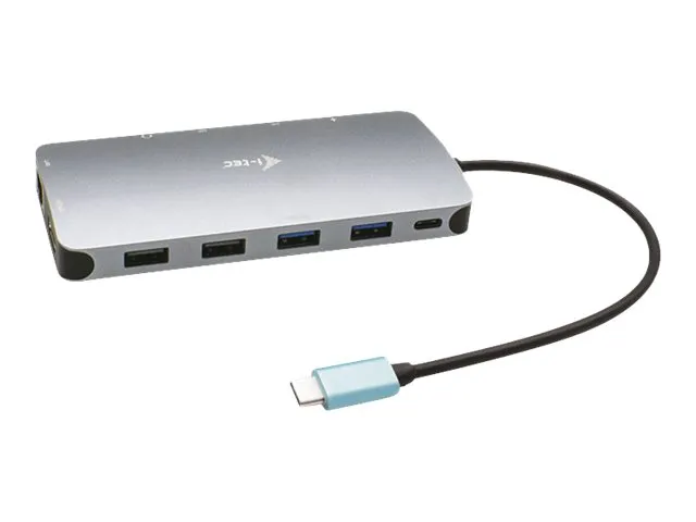 also-c31nanodockpropd I-TEC USB-C Metal Nano Dock 2xDP 1xHDMI 1xGLAN 1xAudio/Mic 2xUSB 3.1 2xUSB 2.0 1xUSB-C Data 1xUSB-C 100W PD