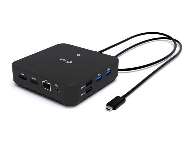 also-c31trividpro100w I-TEC USB-C DS 2 x HDMI 1x DP 1x GLAN 1x USB-C 3.2 3x USB-A 3.2 2x USB 2.0 1x 3.5mm Audio/Mic 1x 100W USB-C Power Delivery + Charger