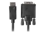 LANBERG CA-DPDV-10CU-0010-BK cable Displayport M V1.2->DVI-D M 24+1 1m Black DUAL LINK