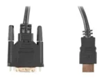 LANBERG CA-HDDV-20CU-0030-BK cable HDMI -> DVI-D 24+1 M/M Dual Link 4K 30Hz. black 3m