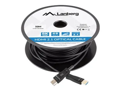 also-ca-hdmi-30fb-0500-bk LANBERG HDMI v2.1 8K M/M cable 50m optical AOC
