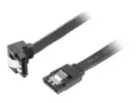 LANBERG CA-SASA-13CU-0050-BK cable SATA DATA II 6GB/S F/F 50cm METAL CLIPS ANGLED Black
