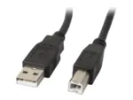 LANBERG CA-USBA-11CC-0050-BK cable USB 2.0 AM-BM with ferrite 5m black