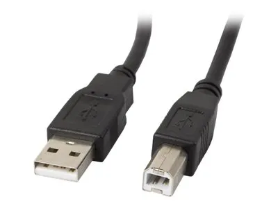 LANBERG CA-USBA-11CC-0050-BK cable USB 2.0 AM-BM with ferrite 5m black