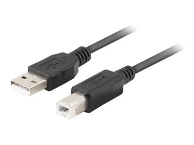 LANBERG CA-USBA-15CU-0010-BK cable USB 2.0 AM-BM with ferrite 1m black