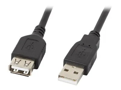 LANBERG CA-USBE-10CC-0007-BK extension cable USB 2.0 AM-AF 70cm black