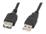 LANBERG CA-USBE-10CC-0050-BK extension cable USB 2.0 AM-AF 5m black