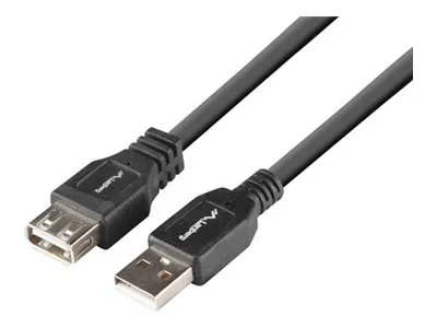 LANBERG CA-USBE-15CU-0018-BK extension cable USB 2.0 AM-AF 1.8m black