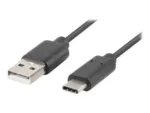 LANBERG CA-USBO-10CU-0005-BK cable USB-C M A M 2.0 0.5M Black