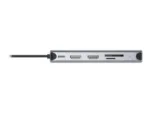 I-TEC USB-C Metal Nano Dock 2xHDMI 1xVGA 1xSD Cardreader 1xmicroSD Cardreader 1xGLAN 3xUSB 2.0 1xUSB 3.2 1xUSB-C3.2Data 1xUSB-C PD