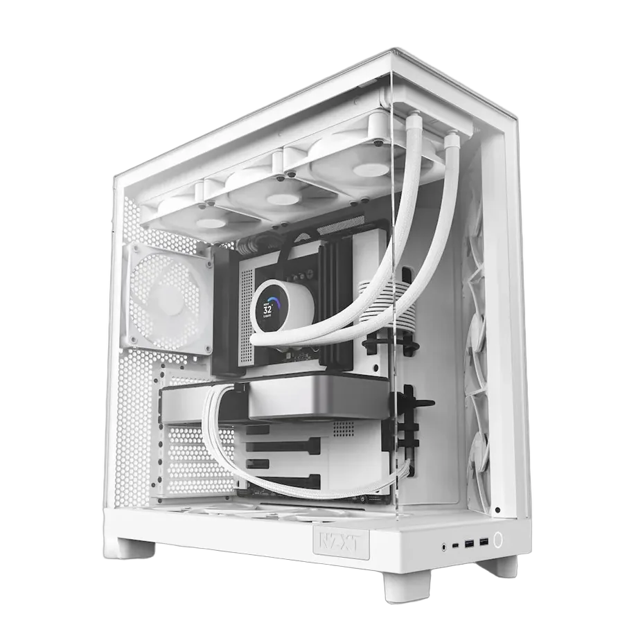 also-cc-h61fw-01 NZXT PC case H6 Flow midi tower white