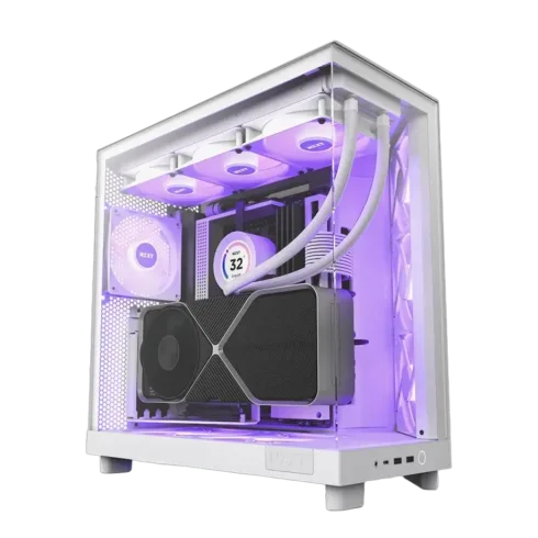 NZXT PC case H6 Flow RGB midi tower white