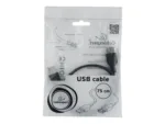 GEMBIRD CC-USB2-AMAF-75CM/300-BK USB 2.0 A – A-socket 75cm cable Black