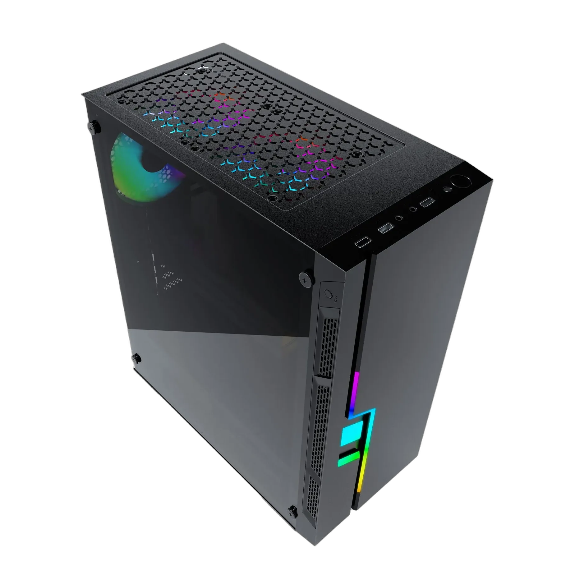 also-ccc-fc-2000 GEMBIRD computer case Fornax 2000 – RGB LED STRIP RGB REAR FAN with color adjustemnt