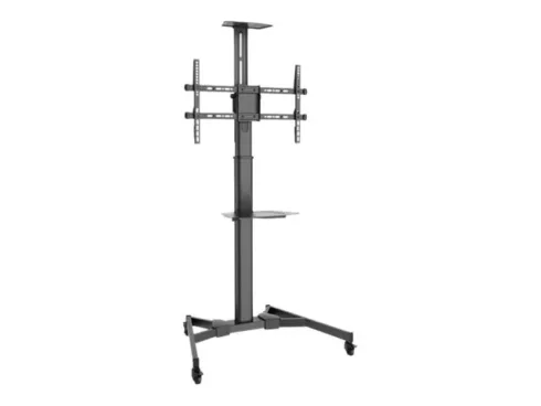 DIGITUS TV-Cart for screens up to 70inch with shelf for DVD and Camera up to 50 kg wheelbase VESA max. 600×400