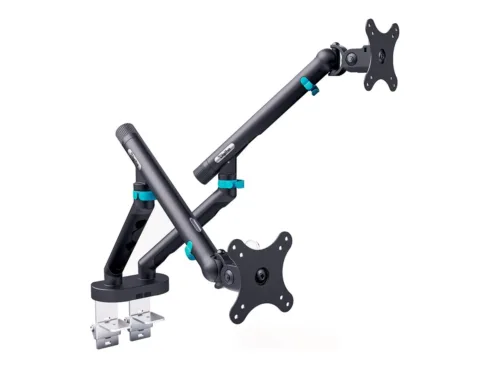 DIGITUS Dual Monitor Mount 2x35inch 2x10kg Mechanical Spring VESA 75x75 100x100 Black
