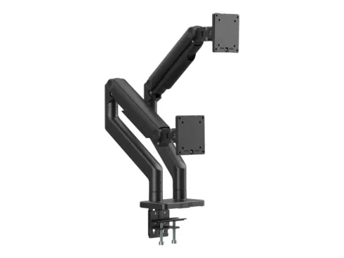 DIGITUS Dual Monitor Mount 2x45inch 2x20kg Mechanical Spring VESA: 75×75 100×100 Black