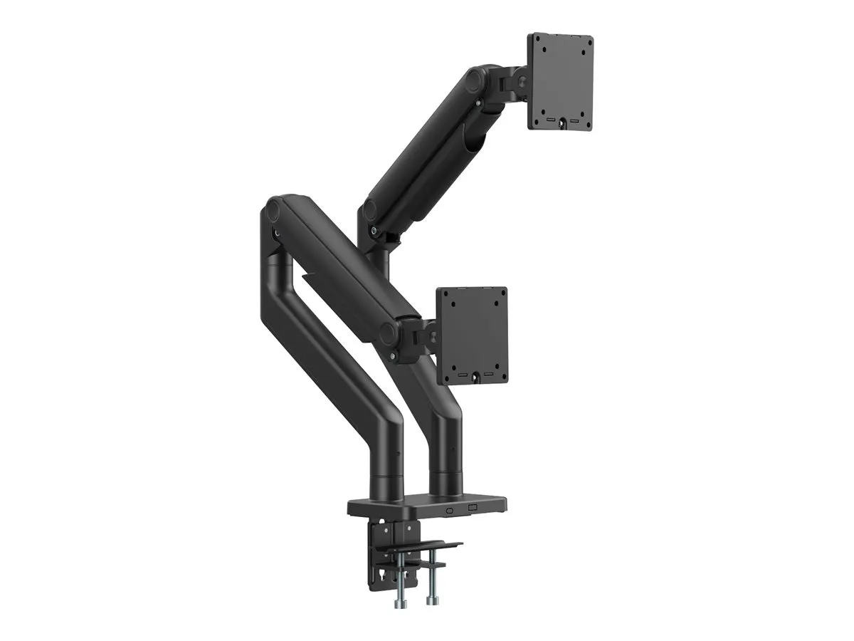 also-da-90474 DIGITUS Dual Monitor Mount 2x45inch 2x20kg Mechanical Spring VESA: 75×75 100×100 Black