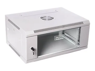 also-dn-w19-04u-450 DIGITUS DN-W19 04U/450 Wallmount cabinet 4U 600x450mm grey RAL 7035