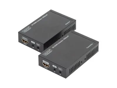 DIGITUS 4K HDMI Extender Set HDBaseT 70 m over network cable Cat 5E 6 7 UHD 4K2K/30 Hz