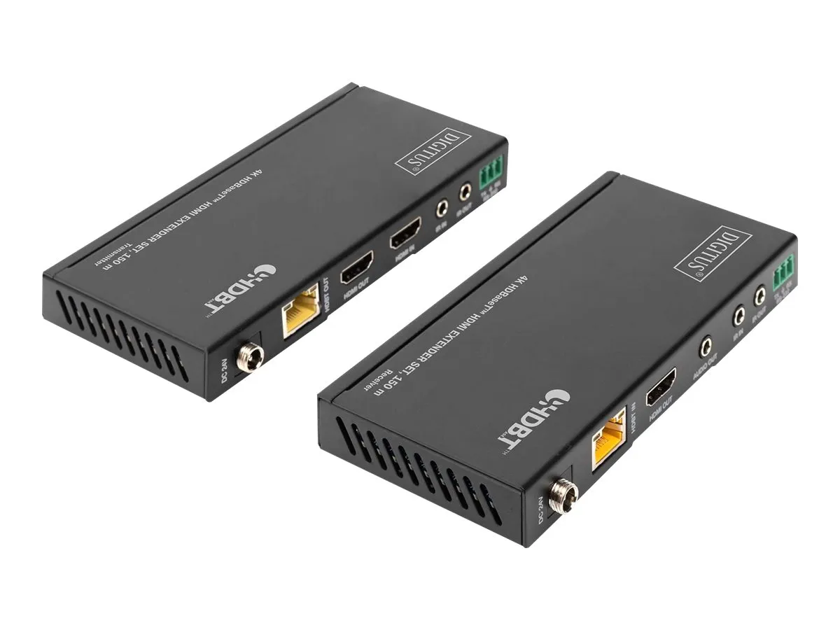 also-ds-55508 DIGITUS HDBaseT HDMI Extender Set 150m 4K/60Hz 18 Gbps YUV 4:4:4 HDR