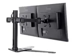 IIYAMA DS1002D-B1 Dual-Monitor table bracket with foot for Displays 10-30Zoll VESA 75×75 mm oder 100×100 mm weight 10kg (P)