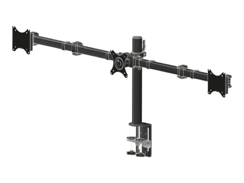 IIYAMA DS1003C-B1 Flexible Desk Mount for Triple Monitor Mount with Clamp or grommet Screen size 10-27inch (P)