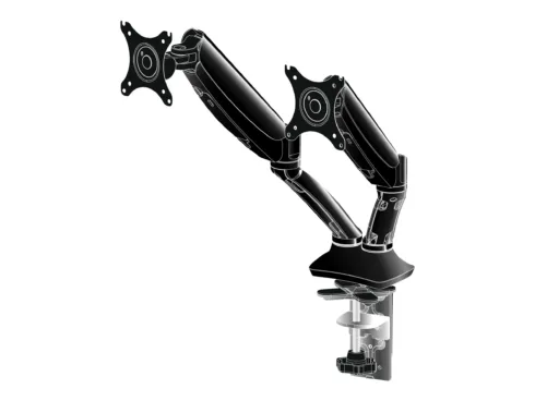 IIYAMA DS3002C-B1 ACC Flexible desk mount for dual monitor 10i-27i height adj. gas spring size VESA 75×75/100×100 1-5kg (P)