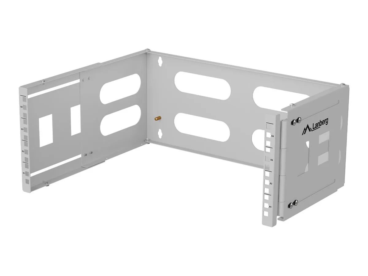 also-fb01-5404-10s LANBERG folding bracket wall-mount 19inch 4U 497×400/240 grey