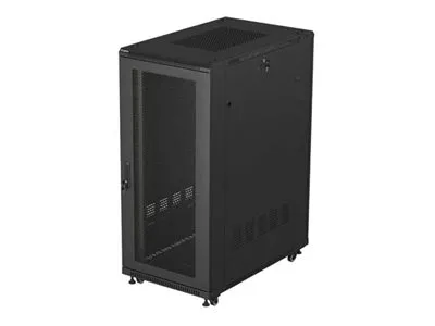 LANBERG rack cabinet 19 inch free standing 27U 600X1000 flat pack with mesh door black