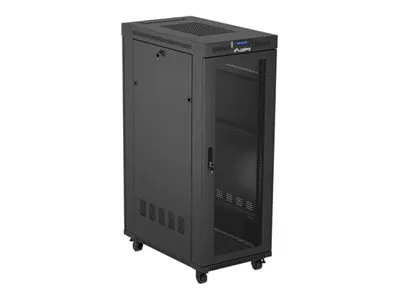 LANBERG rack cabinet 19 free-standing 32U 600×1000 flat pack mesh door LCD black